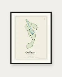 Oakhurst Golf Club map print, framed poster