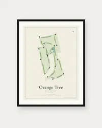 Orange Tree Golf Resort map print, framed poster