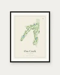 Oso Creek Golf Course map print, framed poster