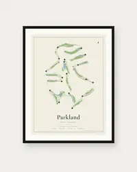 Parkland Golf Course map print, framed poster