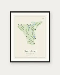 Pine Island Country Club map print, framed poster