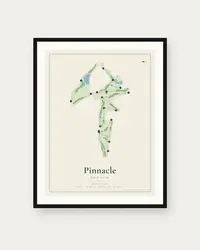 Pinnacle Golf Club map print, framed poster