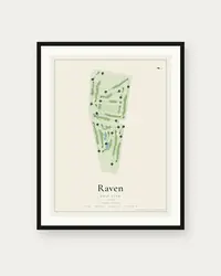 Raven Golf Club - Phoenix map print, framed poster