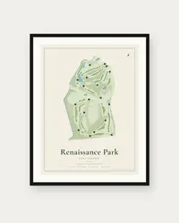Renaissance Park Golf Course map print, framed poster