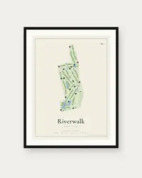 Riverwalk Golf Club map print, framed poster