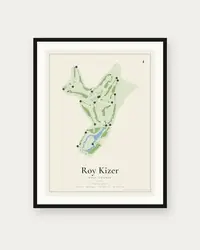 Roy Kizer Golf Course map print, framed poster