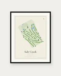 Salt Creek Golf Club map print, framed poster