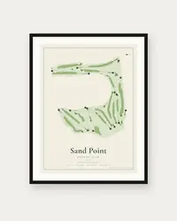 Sand Point Country Club map print, framed poster