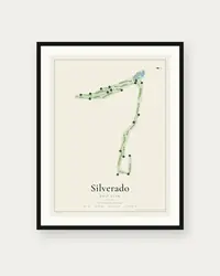 Silverado Golf Club map print, framed poster