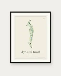 Sky Creek Ranch map print, framed poster