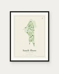 South Shore Country Club map print, framed poster