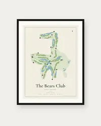 The Bears Club map print, framed poster