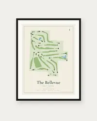 The Bellevue Golf Course map print, framed poster