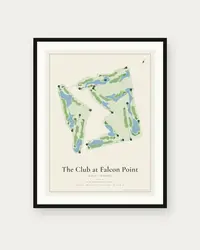 The Club at Falcon Point map print, framed poster