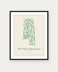 The Club at Renaissance map print, framed poster