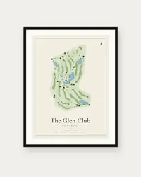 The Glen Club map print, framed poster
