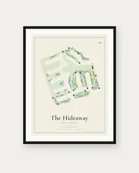The Hideaway (Pete Dye & Clive Clark Courses) map print, framed poster