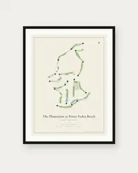 The Plantation at Ponte Vedra Beach map print, framed poster