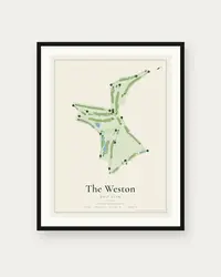 The Weston Golf Club map print, framed poster
