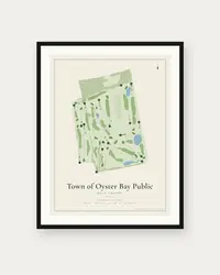 Town of Oyster Bay Public Golf Course map print, framed poster