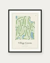 Village Greens of Woodridge map print, framed poster