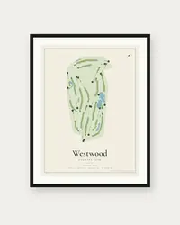 Westwood Country Club map print, framed poster