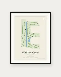 Whiskey Creek Country Club map print, framed poster