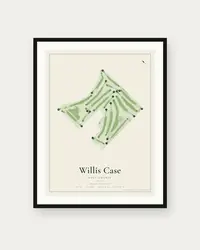 Willis Case Golf Course map print, framed poster