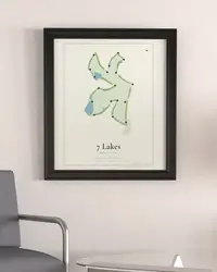 7 Lakes Golf Club map print, in a second room