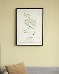 Aliante Golf Club map print, in a second room
