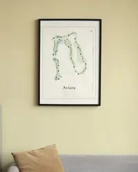 Aviara Golf Club map print, in a second room