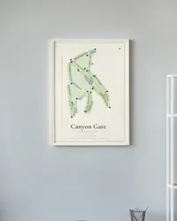 Canyon Gate Country Club map print, in a second room