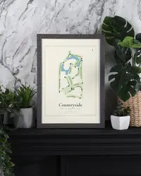 Countryside Golf & Country Club map print, in a second room