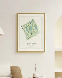 Desert Pines Golf Club map print, in a second room