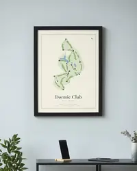 Dormie Club map print, in a second room