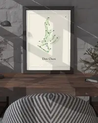 Dos Osos Golf Club map print, in a second room