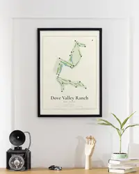 Dove Valley Ranch Golf Course map print, in a second room