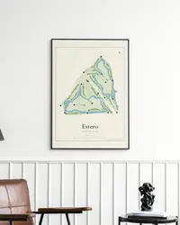 Estero Country Club map print, in a second room