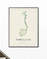 Fiddler's Creek map print, in a second room