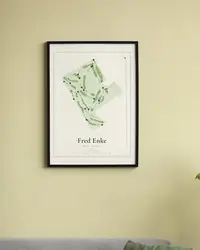 Fred Enke Golf Course map print, in a second room