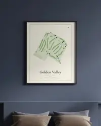 Golden Valley Country Club map print, in a second room