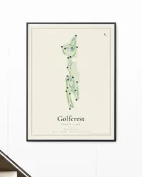 Golfcrest Country Club map print, in a second room