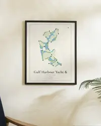 Gulf Harbour Yacht & Country Club map print, in a second room