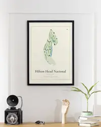 Hilton Head National Golf Club map print, in a second room