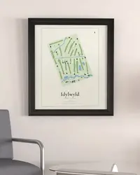 Idylwyld Golf Club map print, in a second room