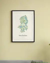 Interlachen Country Club map print, in a second room