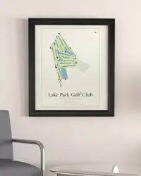 Lake Park Golf Club Championship Course map print, in a second room