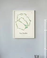 Las Sendas Golf Club map print, in a second room