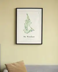 Mt. Woodson Golf Club map print, in a second room