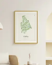 Oakley Country Club map print, in a second room